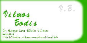 vilmos bodis business card